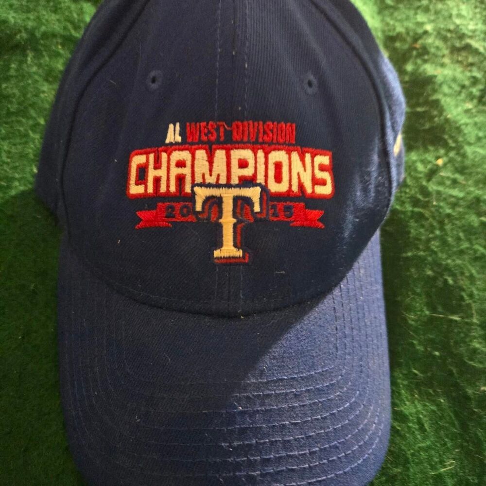 Mlb Texas Rangers ALC 2015  Men's Blue Velcro Hat (BR)